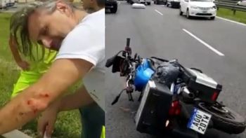 Marcos Di Palma casi se mata en la Panamericana, ¡por un colchón!