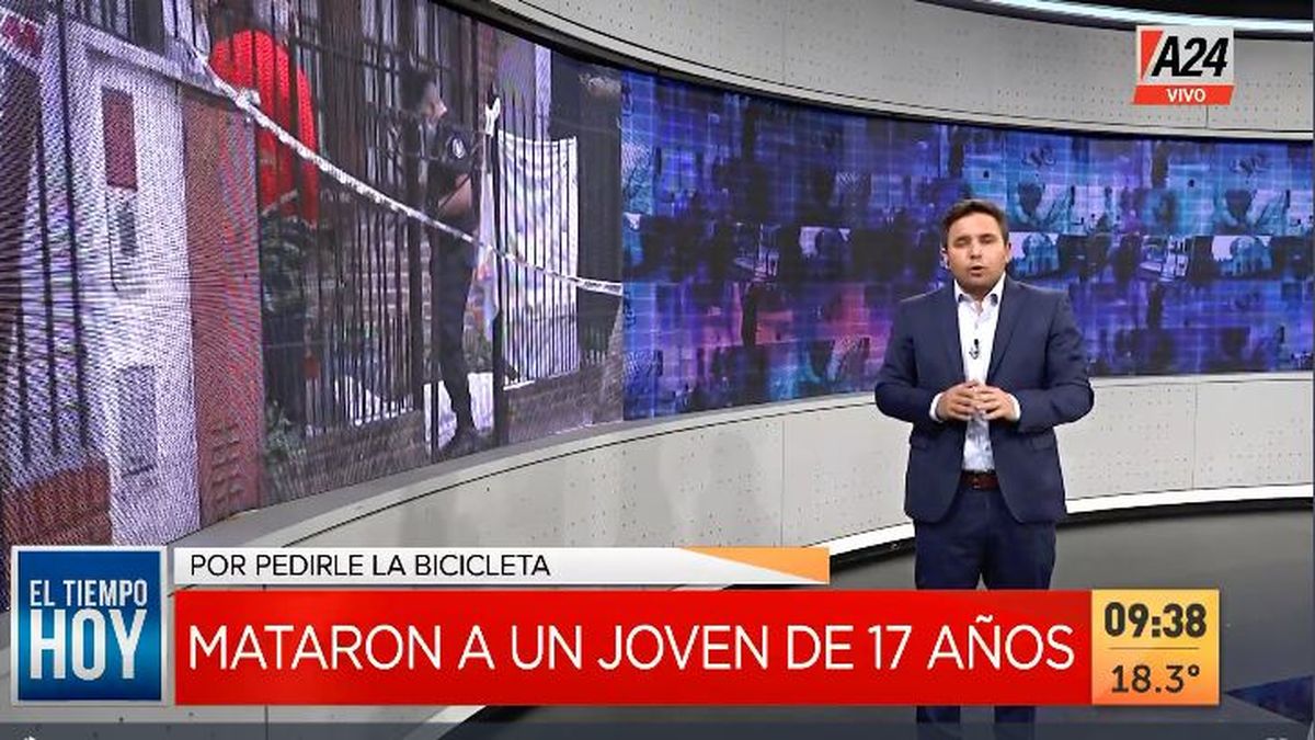 Quilmes: matan a un chico de 17 años para robarle la bicicleta. (Captura de Tv)