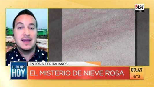 Fenómeno misterioso en Italia: se observó nieve rosa en los Alpes