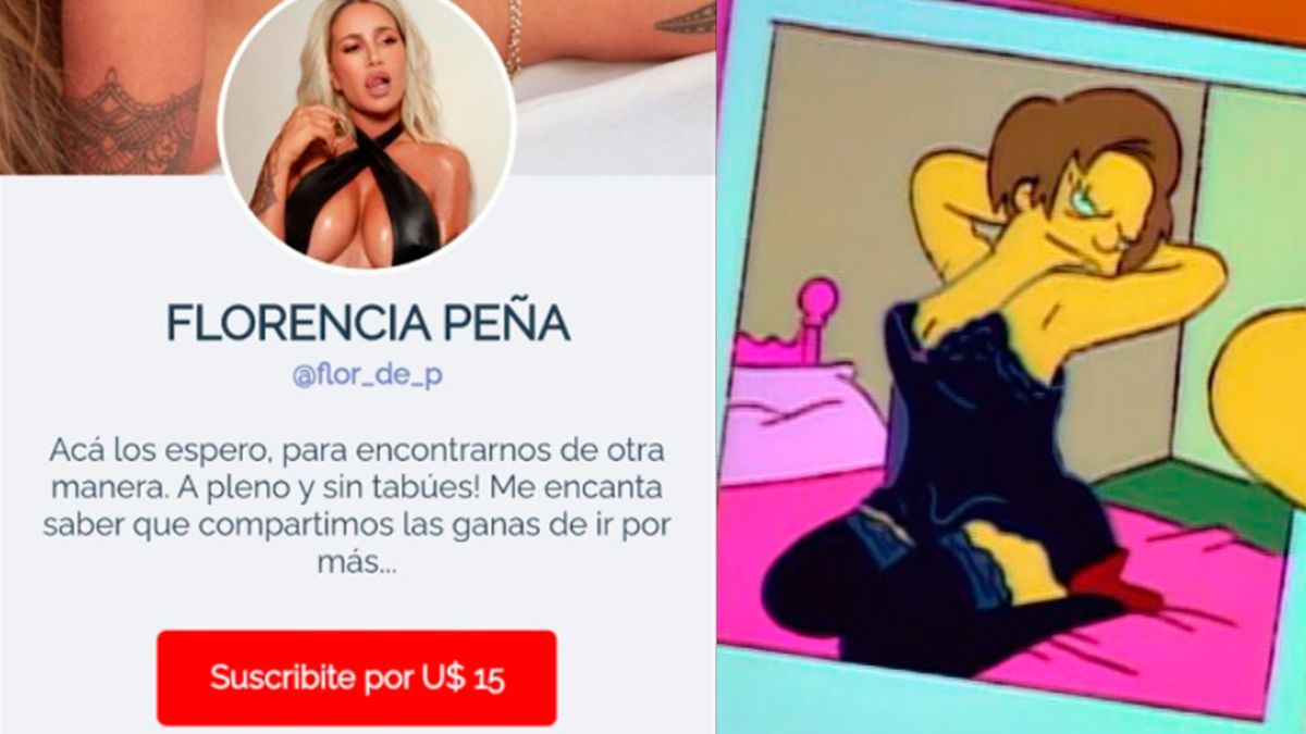 Florencia Peña creó una cuenta de contenido erótico y estallaron los memes.