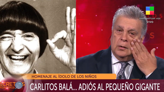 Luis Ventura como nunca antes en un mar de lágrimas por la muerte de Carlitos Balá