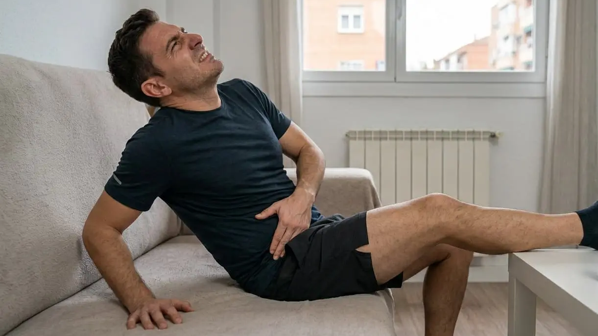 Estirar el músculo psoas y flexibilizar las caderas alivia el dolor lumbar y la rigidez por sedentarismo este miércoles. Foto: Astrología y salud.