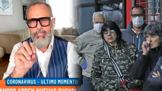 La indignación de Jorge Rial por las largas colas de jubilados en los bancos en plena cuarentena