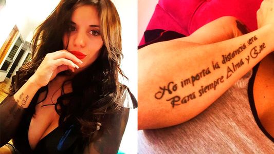 Valeria Aquino se tapó los tatuajes que tenía con el nombre del Polaco