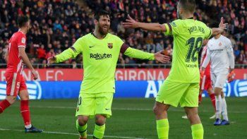 Messi volvió a convertir en el triunfo del líder Barcelona ante Girona