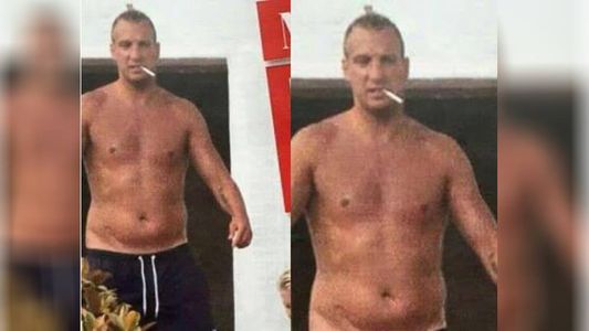 Maxi López fue escrachado fumando y con unos kilos de más