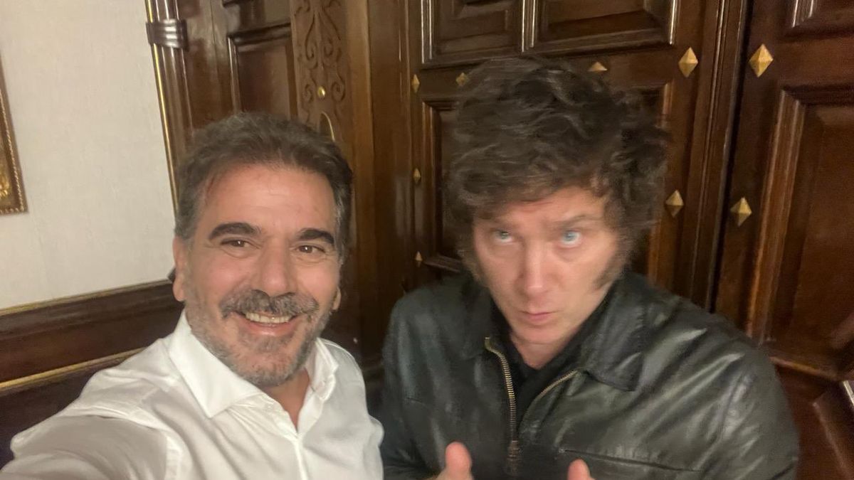 Cristian Ritondo, jefe del bloque PRO en Diputados, junto al presidente Javier Milei. (Foto: archivo)