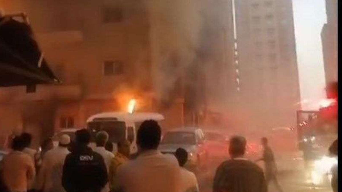 49 muertos al menos en un gigantesco incendio en un edificio de Kuwait. (Foto: Captura de TV)