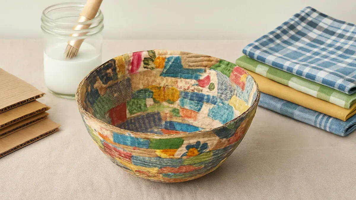 DIY sustentable: cómo hacer un bowl decorativo con cartón