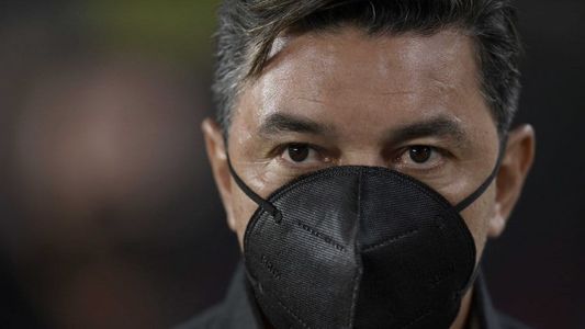 El gesto de bronca de Gallardo tras el gol de San Lorenzo