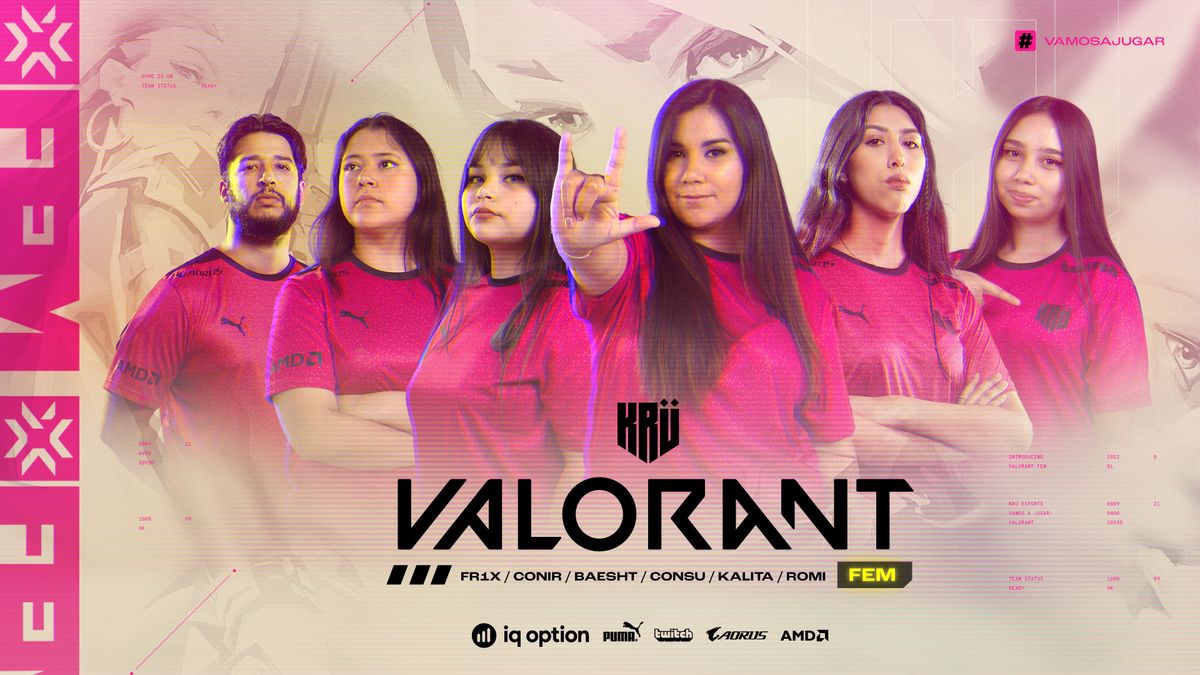 El equipo femenino de Valorant de Krü