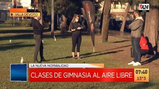 Desde este martes vuelven las clases de gimnasios, pero al aire libre