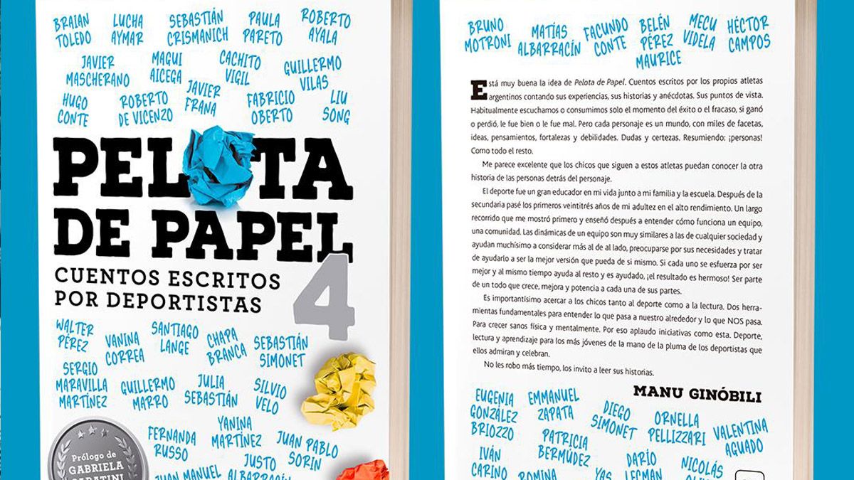 Lanzaron Pelota de papel 4, un libro escrito por figuras del deporte  argentino