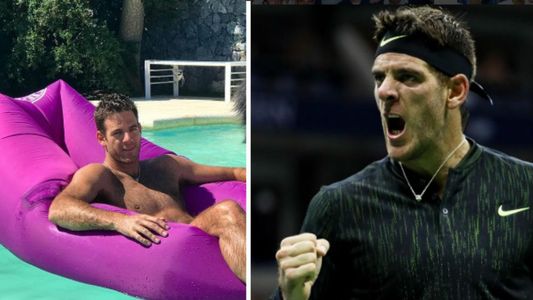 Juan Martín del Potro muy bien acompañado en la pileta