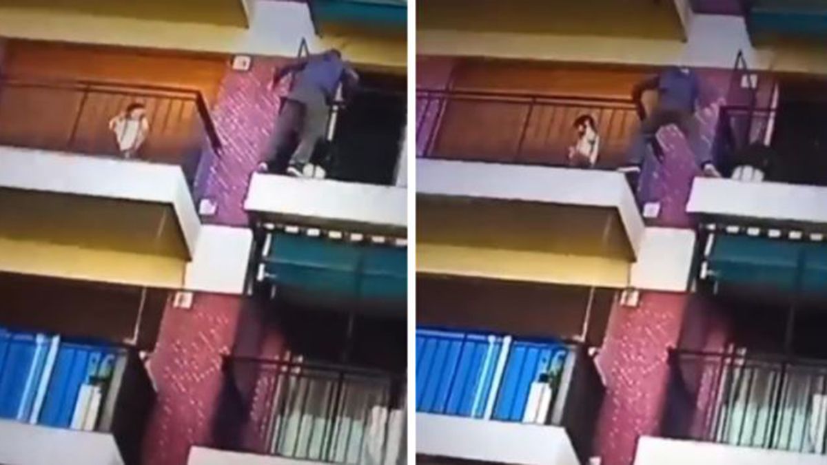 Impactante rescate de un bebé en Caballito. (Foto: captura video)