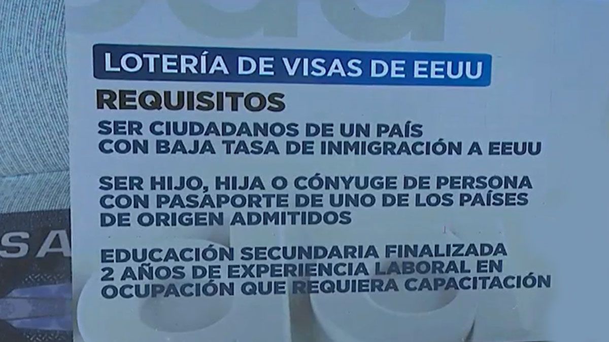 Para poder participar del sorteo de las visas de trabajo hay una serie de condiciones (Foto: Captura de TV)