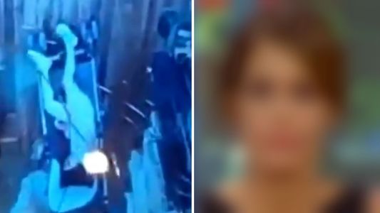 Famosa captada por las cámaras de seguridad de un local: ¿En modo mechera?