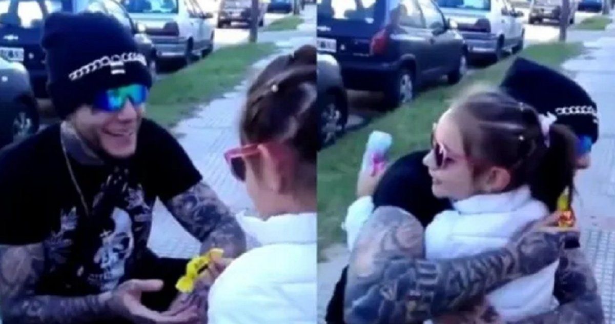 El video que muestra la otra cara de Alex Caniggia con una pequeña fan