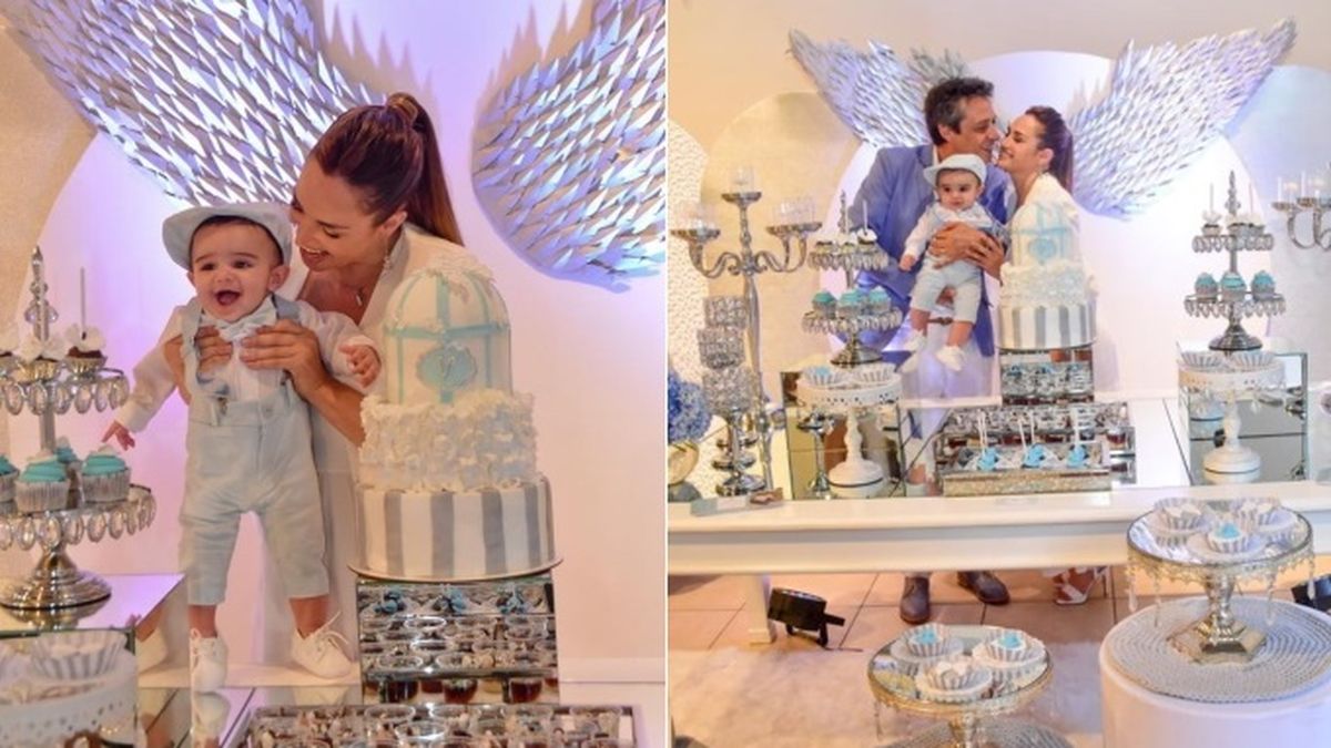 Belén Francese y su marido bautizaron a su hijo Vitto, a 6 meses de su nacimiento. 