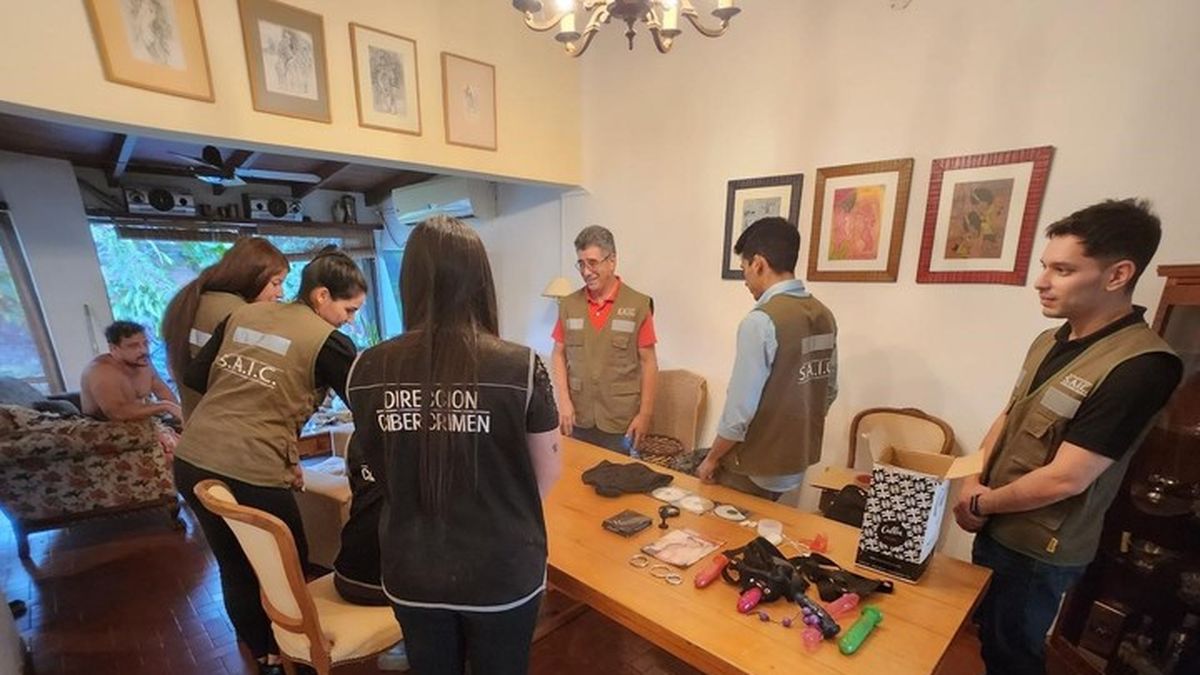 El allanamiento en la casa del diputado provincial donde encontraron la computadora.&nbsp;