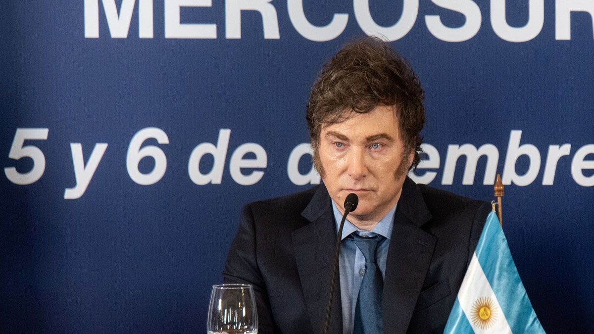 Críticas de Milei al funcionamiento del mercosur (Foto: Captura de TV)