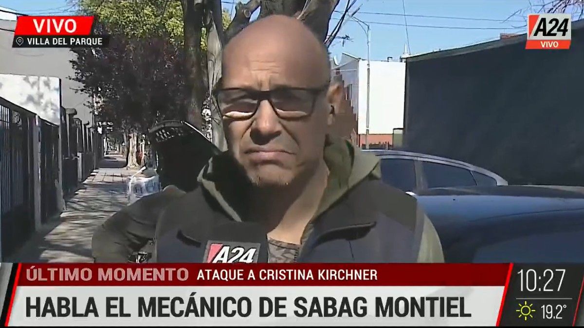 Habló el mecánico de Fernando Sabag Montiel. (Foto: Captura A24)&nbsp;