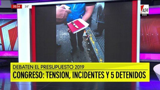 Incidentes frente al Congreso: detuvieron a 5 personas