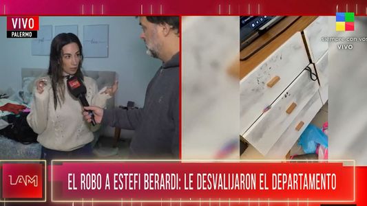 Estefi Berardi, víctima de la inseguridad: le desvalijaron el departamento