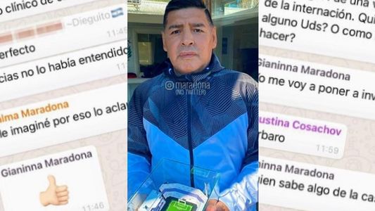 Diego Maradona: los chats completos entre sus hijas y los médicos días antes de su muerte