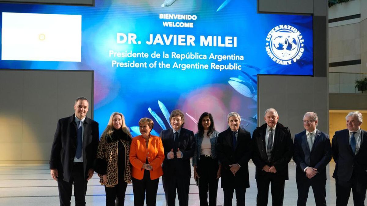 Estados Unidos. Javier Milei se reunió con el Fondo Monetario Internacional (FMI). Foto: (Presidencia)&nbsp;