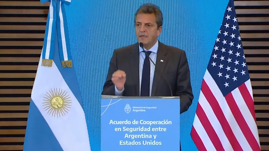 Sergio Massa encabezó la firma de un acuerdo de cooperación en seguridad con Estados Unidos