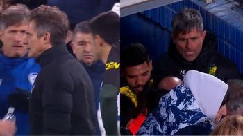 Bochornoso final en Vélez vs. Defensa y Justicia: agarrón de cuello y piñas entre Barros Schelotto y Vaccari