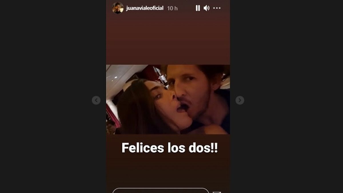 Video de Juana Viale a los besos con su novio