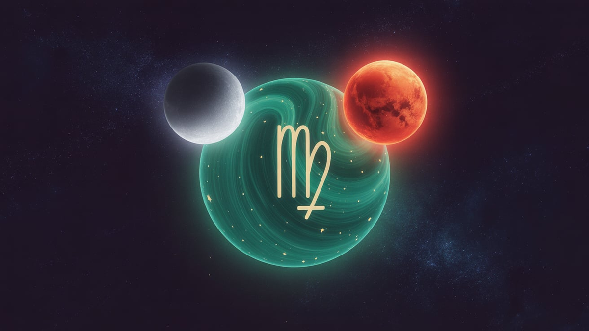 Conjunción LunaMarte en Virgo: foco emocional potente en días de retroceso. Foto: Ideogram/Astrología.