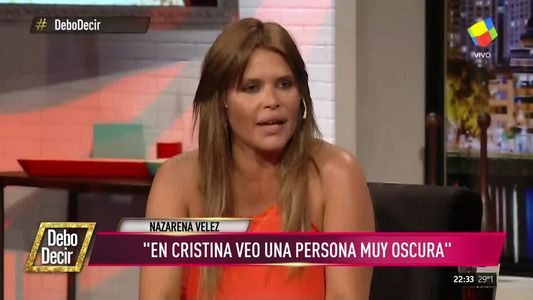 Názarena Vélez: En Cristina veo una persona muy oscura