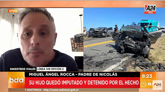 Exclusivo A24 | Habló el papá del joven detenido por el choque en Punta del Este en el que murieron dos argentinas