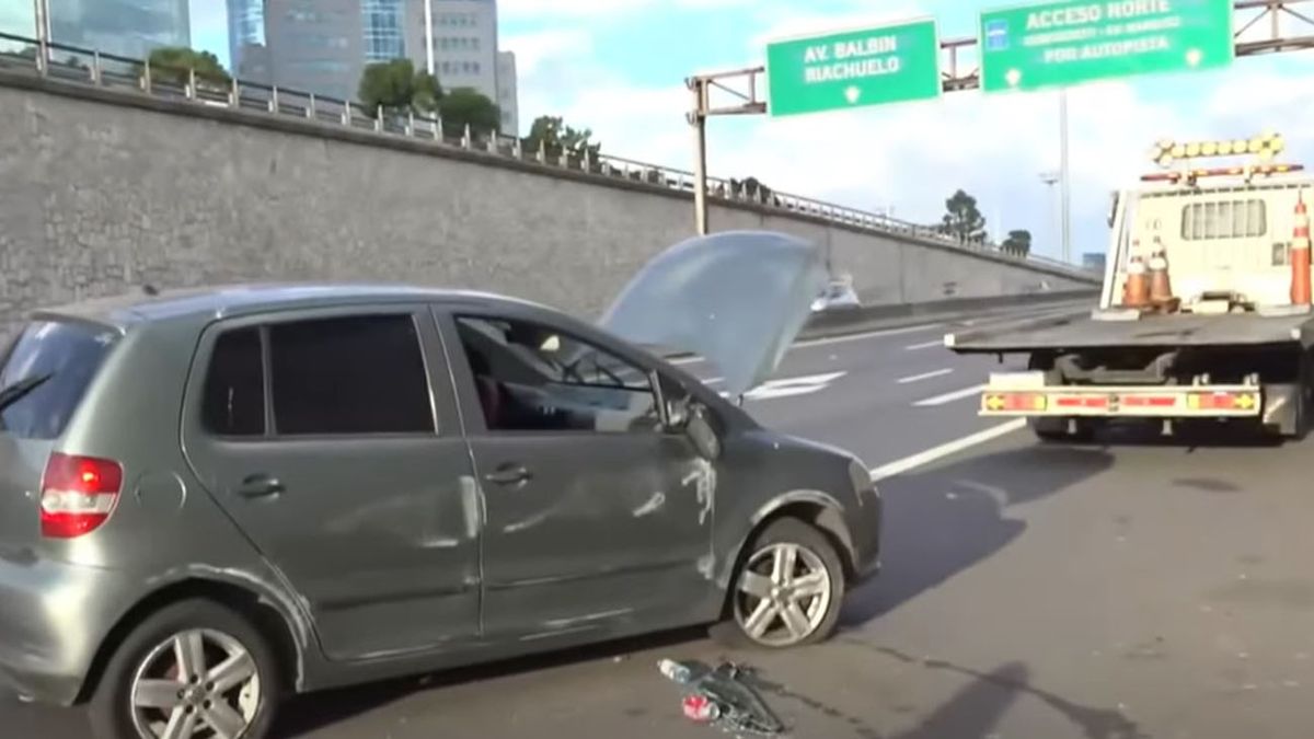 Impactante accidente en General Paz: cuatro autos destrozados y una embarazada hospitalizada