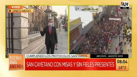 Atípica celebración a San Cayetano: será con misas virtuales y sin fieles en Liniers