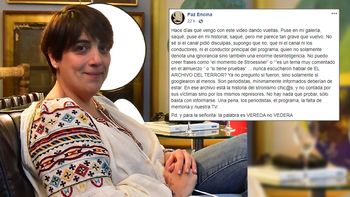 Paz Encina se suma a la polémica de Stroessner y Teleshow