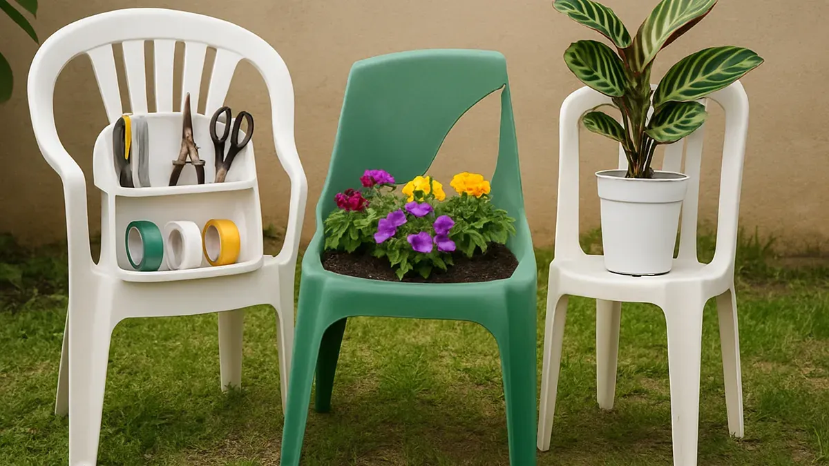 Cómo reutilizar sillas plásticas rotas: 4 ideas útiles para casa y jardín. (Imagen ilustrativa)