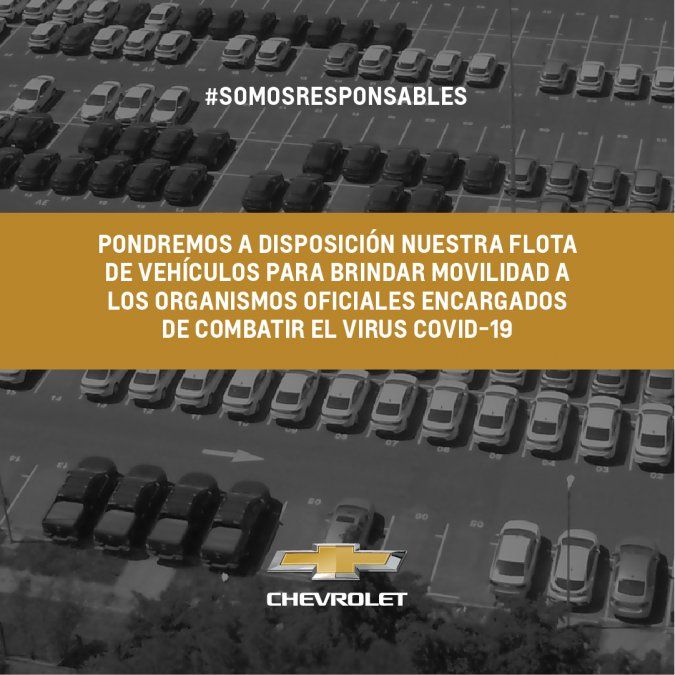 General Motors en Argentina pone a disposición vehículos para combatir al virus Covid-19