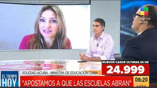Soledad Acuña: Vamos a apostar hasta último momento para que el lunes haya clases