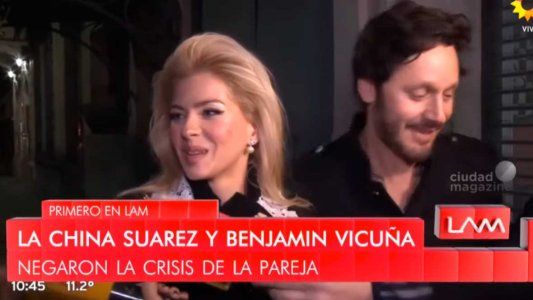 Momento incómodo: en plena entrevista Benjamín Vicuña dejó de garpe a la China Suárez