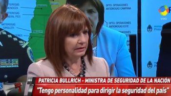 Bullrich: Estamos cada día mejor en seguridad