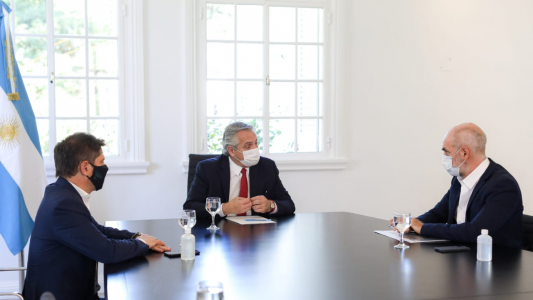 Alberto Fernández se reunió con Larreta y Axel: preocupación por el aumento de contagios y posibles restricciones