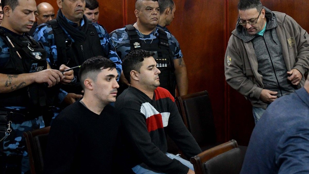 Masacre de Monte. Dos de los acusados durante una de las audiencias del juicio. Foto: Télam.&nbsp;