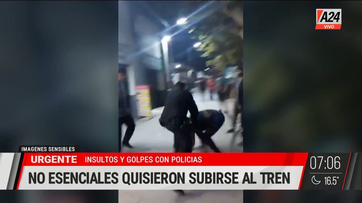 Así controlan que no viajen no esenciales en el Tren Roca. (Captura de Tv)