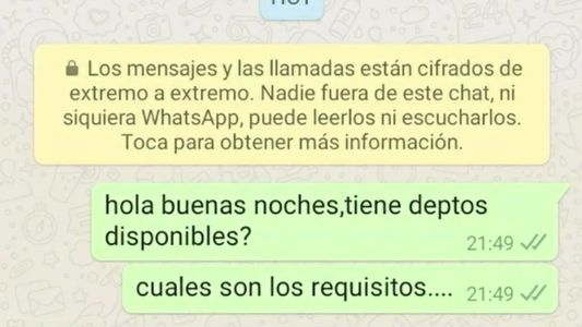 Preguntó por WhatsApp por unos departamentos en alquiler y recibió una respuesta que se volvió viral