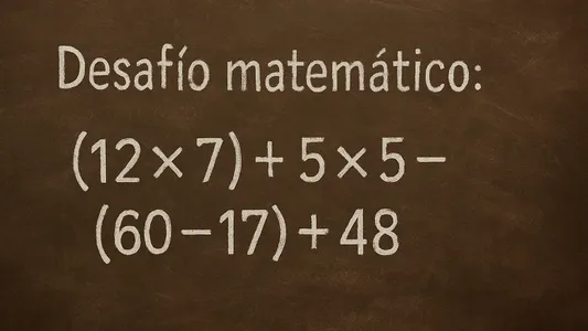 Desafío Matemático: resolver la cuenta sin mirar la respuesta