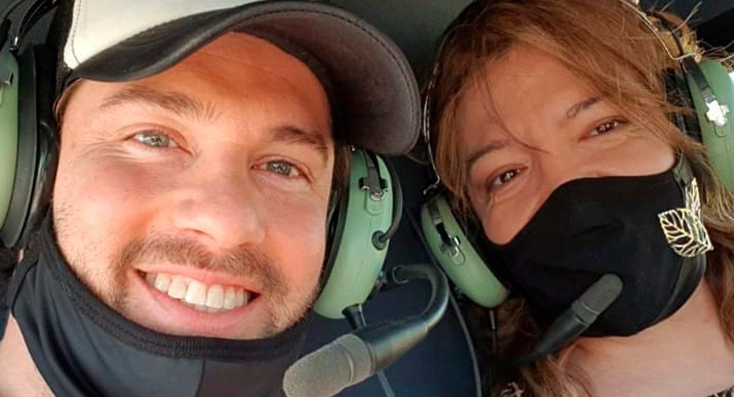 Los 50 de Lizy Tagliani y el regalo de su novio, Leo Alturria: Un viaje romántico por los aires